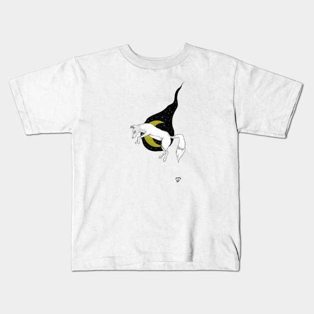 Night Fox Kids T-Shirt by tristan.r.rosenkreutz